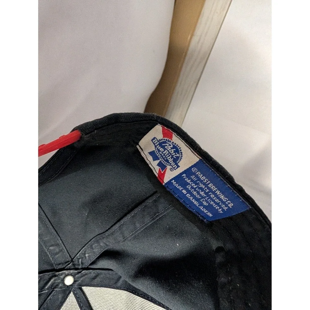 Pabst Blue Ribbon PBR Beer Snapback Hat Black Red Rope Outdoor Cap Mens OSFM - Picture 6 of 7
